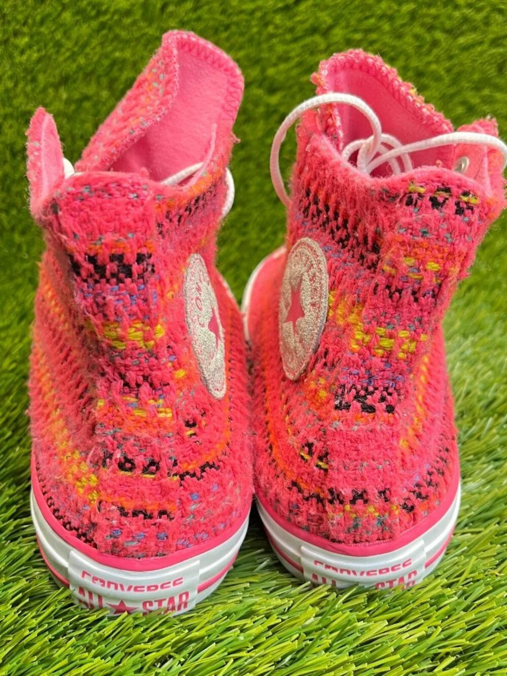 Converse Chuck Taylor All Star Girls Size 5Y Pink White Casual Shoes Sneakers